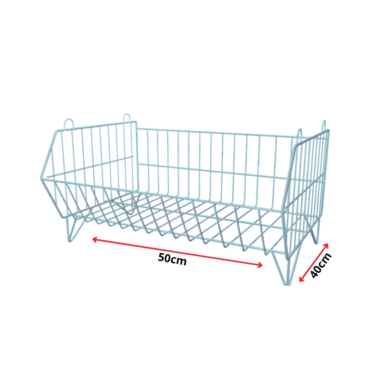 Cesto Aramado Organizador de Bico Simples Avulso pé 50x40cm branco