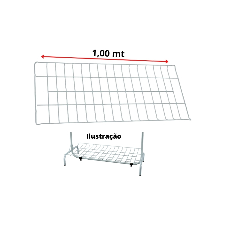 Sapateira tela aramada para arara de roupa cor branca 100 mt comercial reis loja do lojista