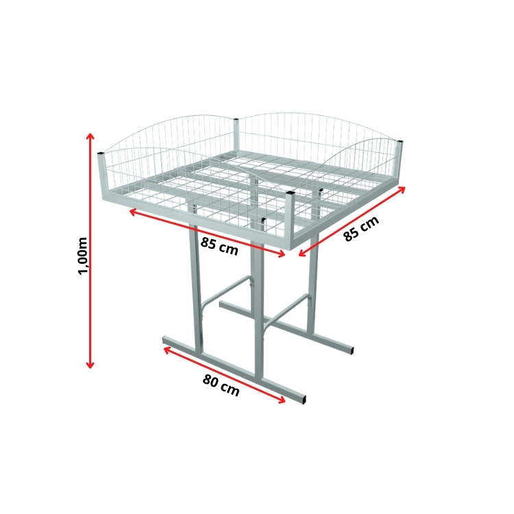 Banca Cesto de Oferta Luxo 85x85 branca