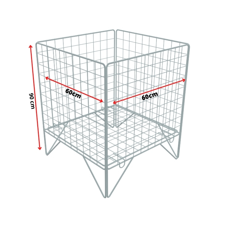 Cesto Aramado expositor de Fralda 60x60 branco