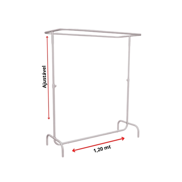 arara desfile oval 1,20cm cor branca