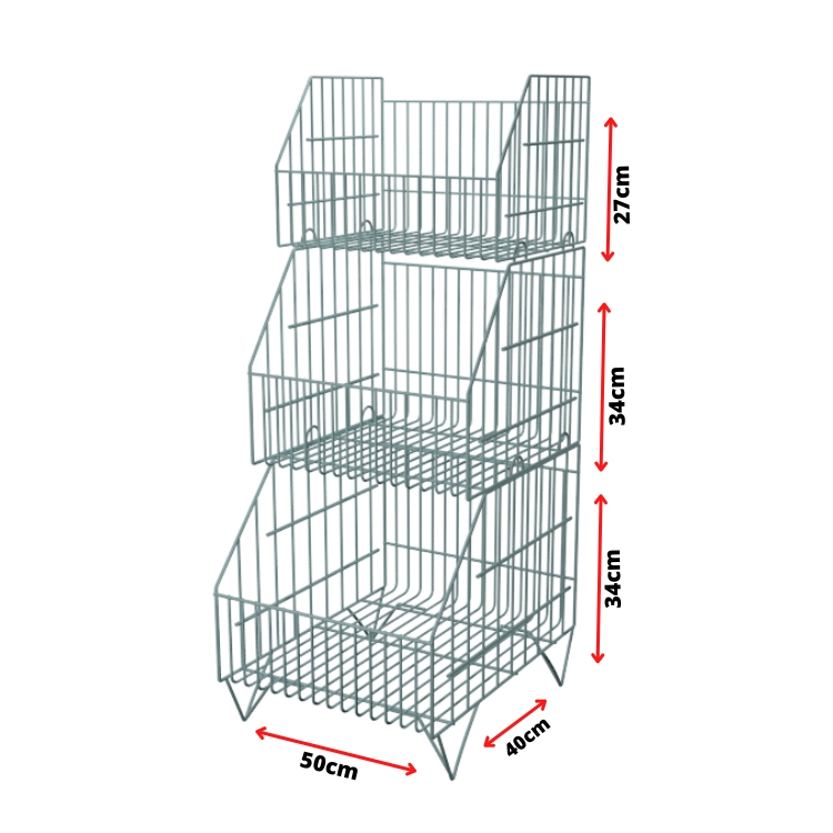 Cesto Aramado Container Simples de chão branco