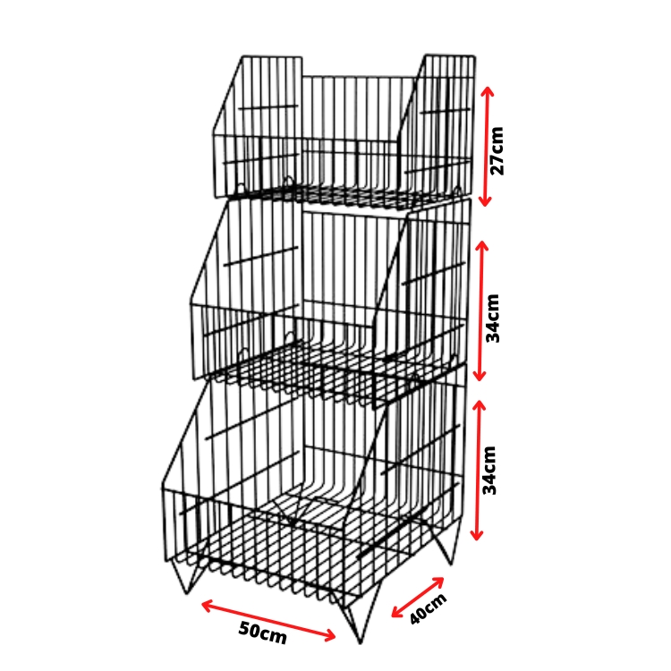 Cesto Aramado Container Simples de chão preto