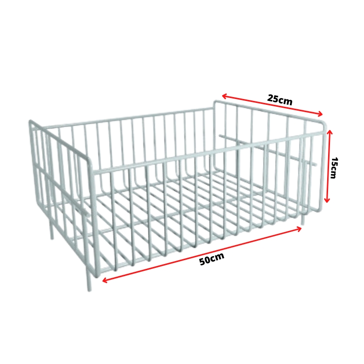 Cesto Aramado Organizador Opcional Expositor de Balcão 25x50cm