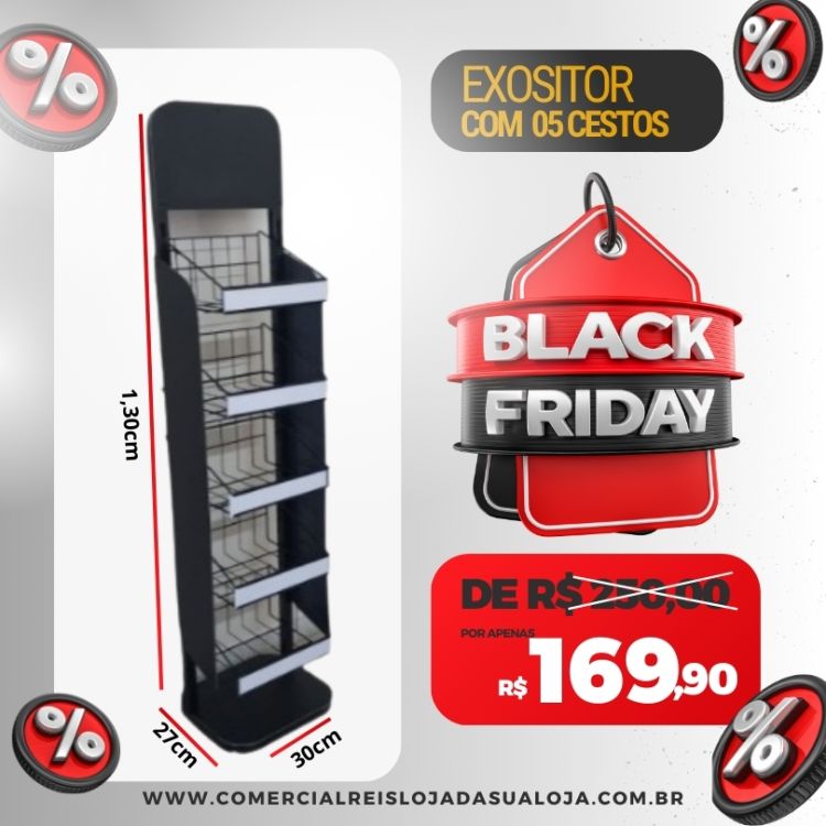 Oferta Black Friday cesto aramado 1 comercial reis loja do lojista